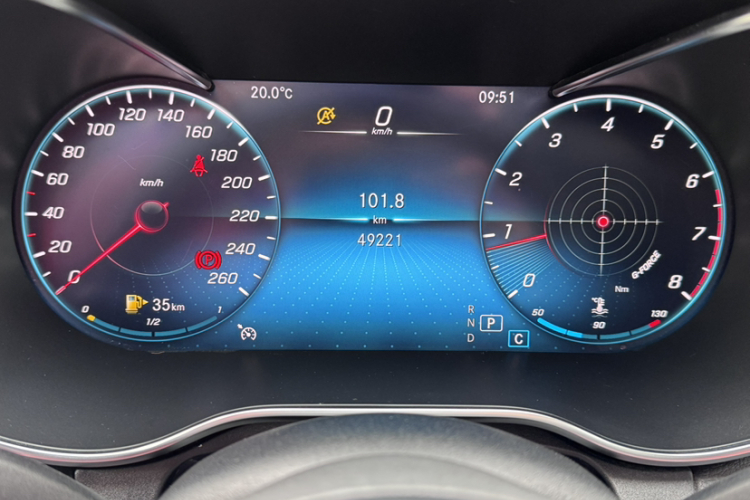 奔驰C级 2021款 C 200 L 时尚型运动版中控内饰15