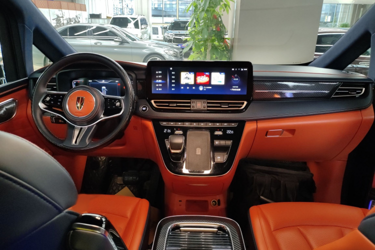 红旗HQ9 2023款 2.0T 智联旗韵版中控内饰7002