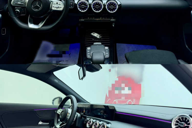 奔驰A级 2022款 改款三 A 200 L 运动轿车时尚型中控内饰7004