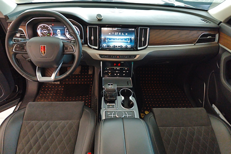 红旗HS7 2022款 2.0T DCT两驱智联旗享版 五座中控内饰12