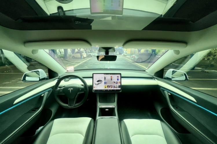 特斯拉 Model Y 2021款 长续航全轮驱动版中控内饰7002