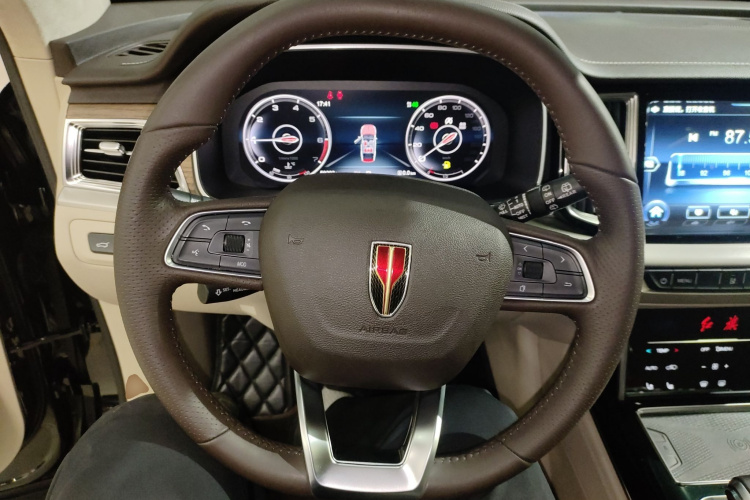 红旗HS7 2022款 3.0T 自动四驱智联旗畅版 五座中控内饰13