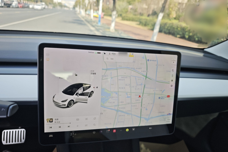 特斯拉 Model 3 2021款 改款 标准续航后驱升级版 3D1中控内饰7008