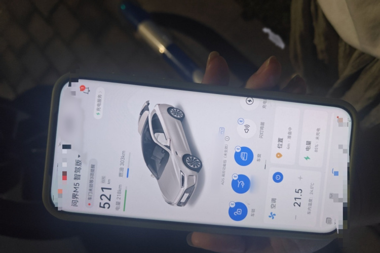 鸿蒙智行 问界M5 2023款 增程后驱智驾版中控内饰7001