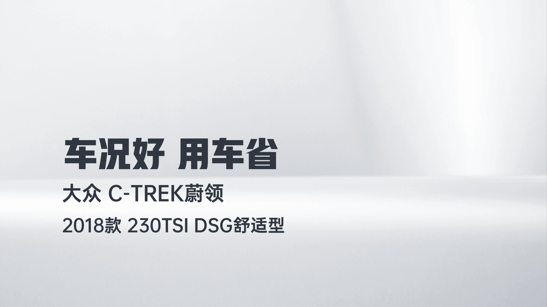 大众 C-TREK蔚领 2018款 230TSI DSG舒适型解读2