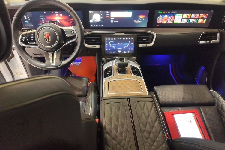 红旗E-HS9 2021款 510km 旗领版 四座中控内饰12