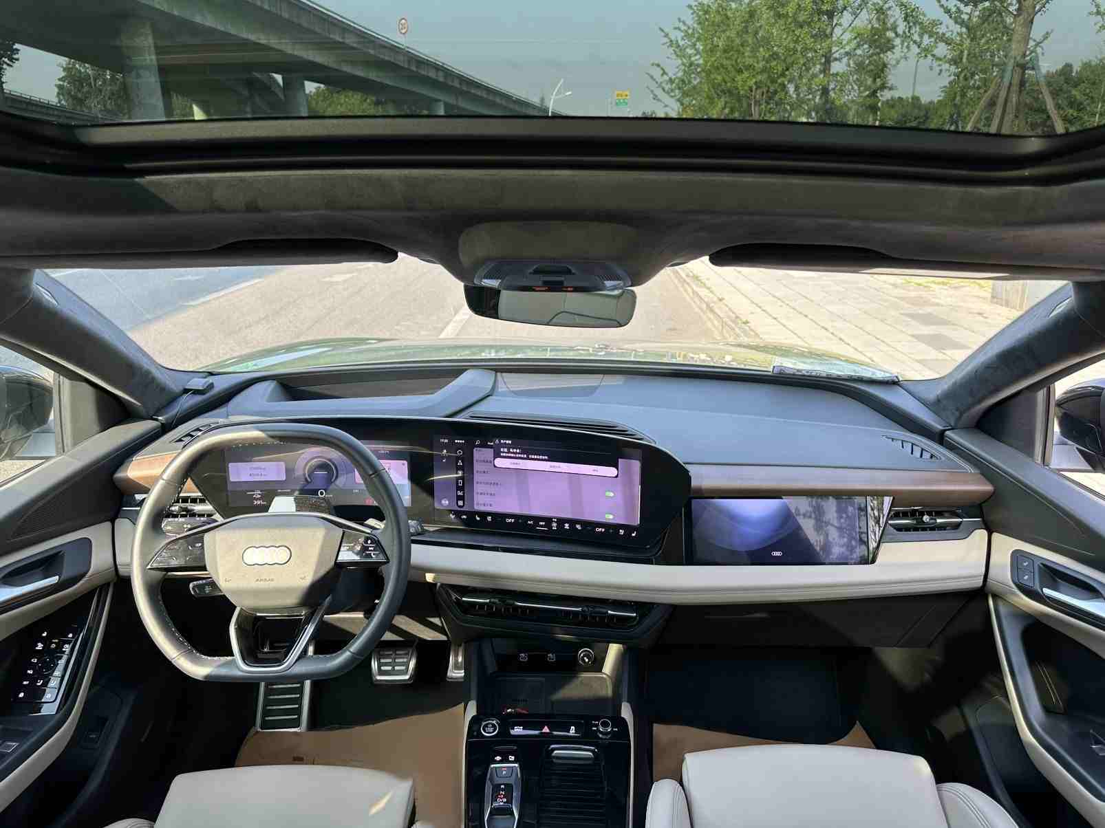 奥迪Q6L e-tron 多功能方向盘实拍