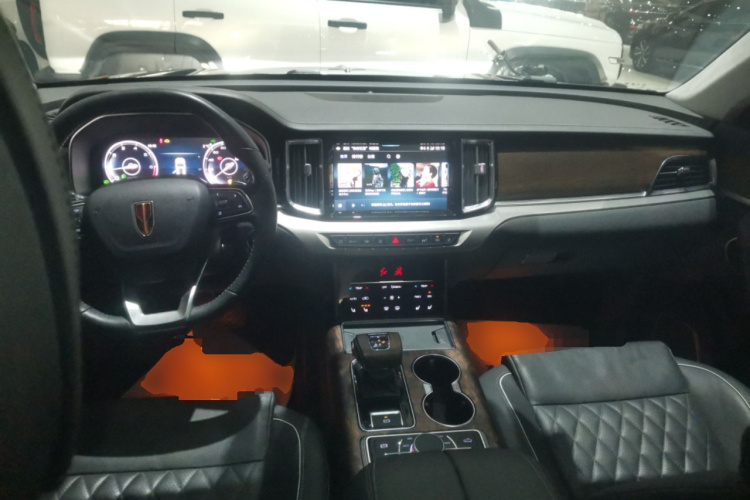 红旗HS7 2022款 3.0T 自动四驱智联旗畅版 七座中控内饰12