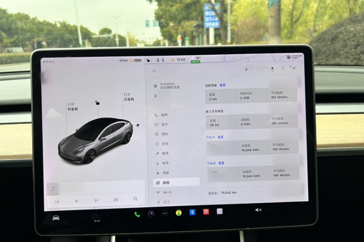 特斯拉 Model 3 2020款 标准续航后驱升级版中控内饰7008