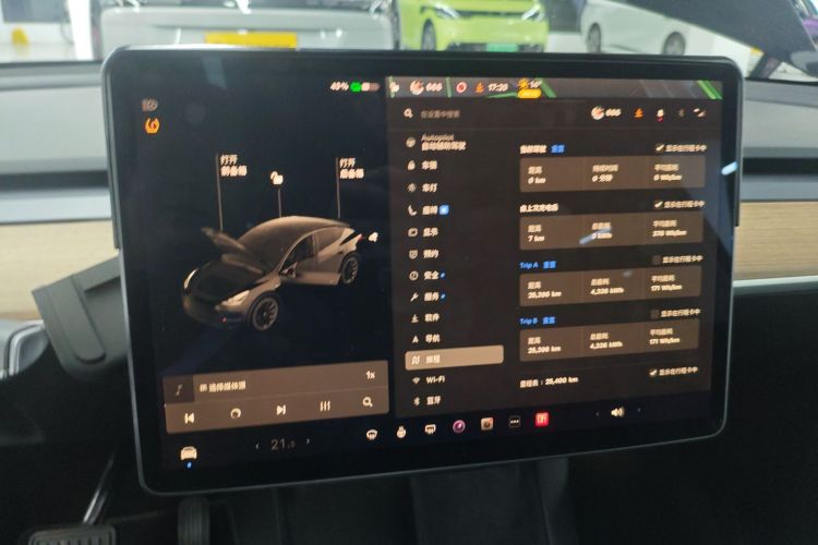 特斯拉 Model Y 2021款 长续航全轮驱动版 3D7中控内饰16