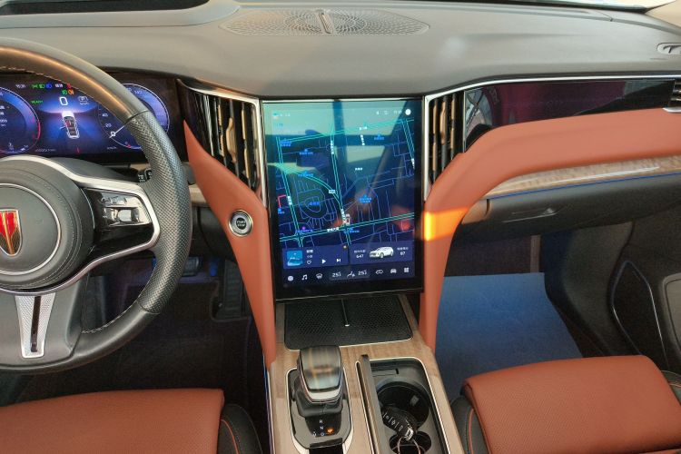 红旗HS7 2023款 2.0T 自动四驱旗领版 七座中控内饰16