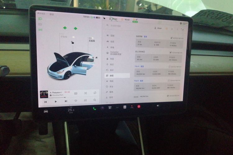 特斯拉 Model 3(进口) 2019款 标准续航后驱升级版(60度)中控内饰16