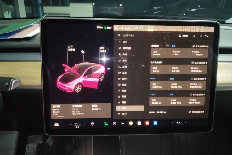 特斯拉 Model Y 2021款 长续航全轮驱动版中控内饰14