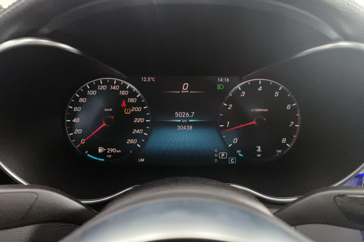 奔驰C级 2021款 C 200 L 时尚型运动版中控内饰14