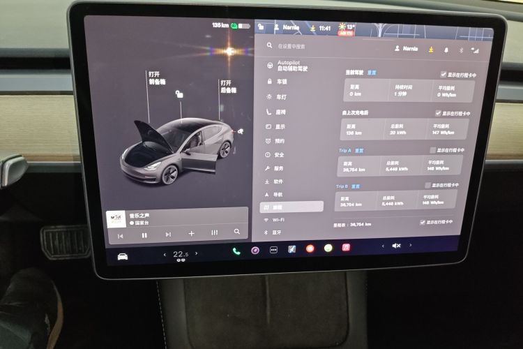 特斯拉 Model 3 2021款 标准续航后驱升级版 3D6中控内饰16