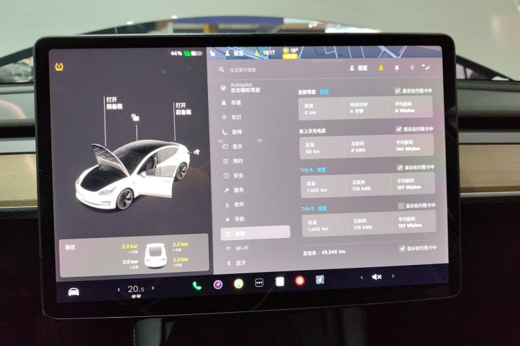 特斯拉 Model 3 2021款 标准续航后驱升级版 3D6中控内饰14