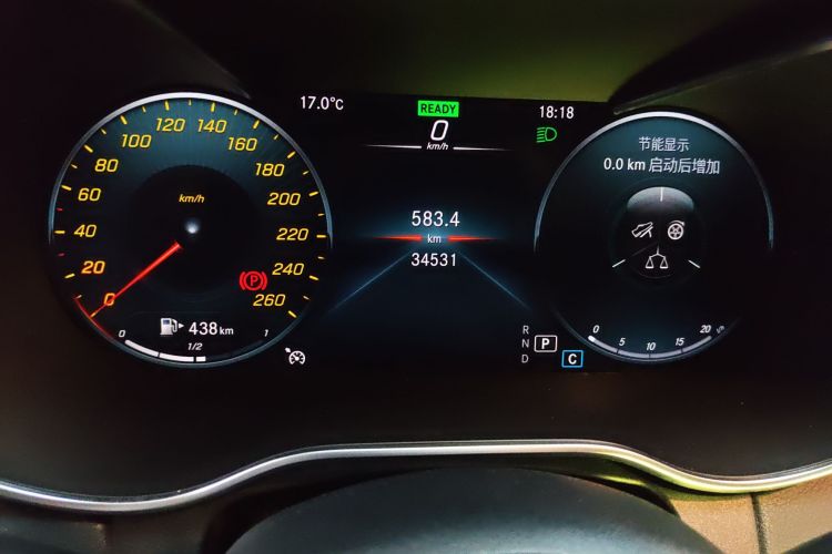 奔驰C级 2020款 改款 C 260 L 运动版中控内饰15