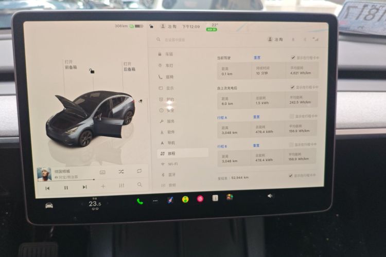特斯拉 Model Y 2024款 长续航全轮驱动版中控内饰14