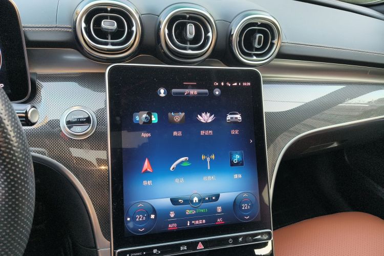 奔驰C级 2022款 改款 C 260 L 运动版中控内饰16