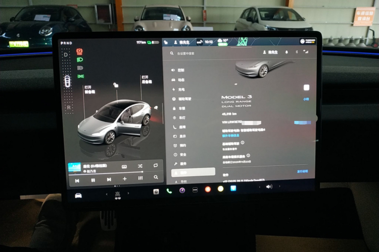 特斯拉 Model 3 2023款 长续航全轮驱动版中控内饰14