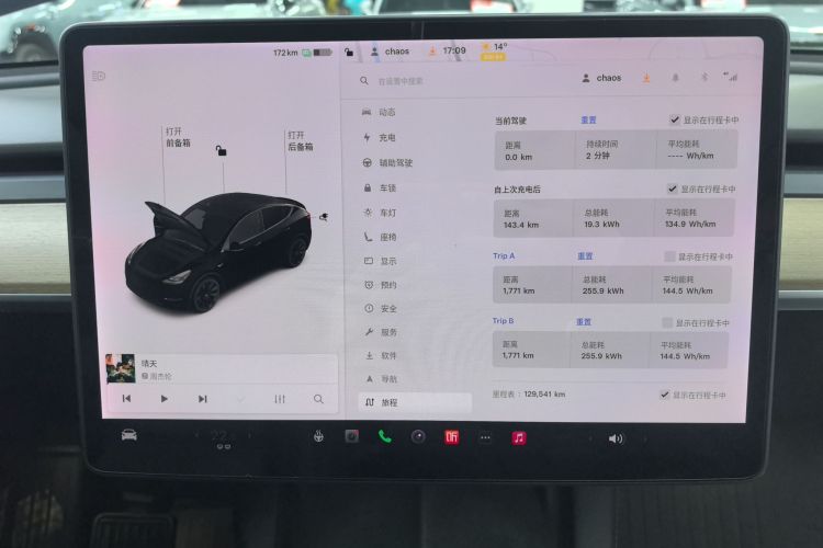 特斯拉 Model Y 2021款 长续航全轮驱动版 3D7中控内饰14