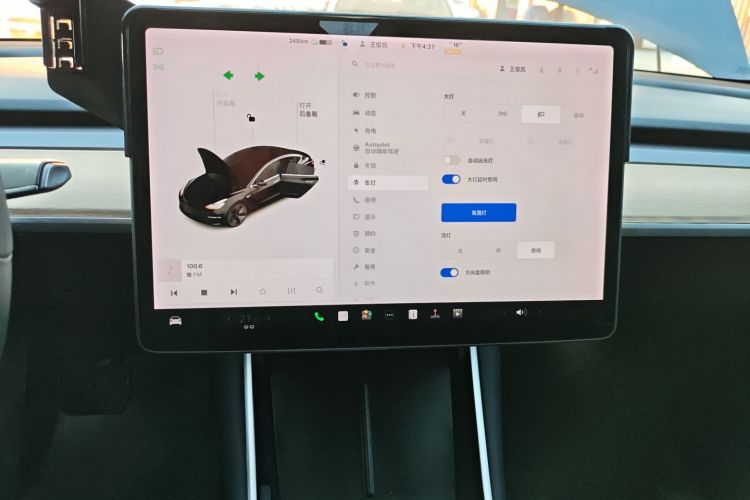 特斯拉 Model 3(进口) 2019款 长续航全轮驱动版中控内饰16