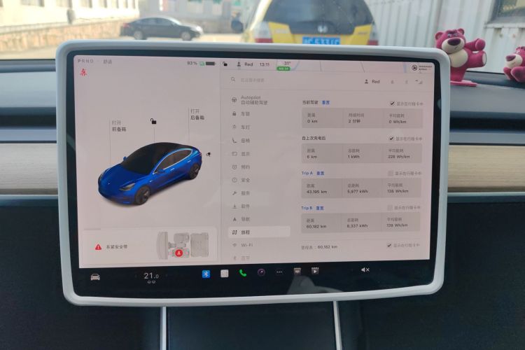 特斯拉 Model 3 2020款 标准续航后驱升级版中控内饰14