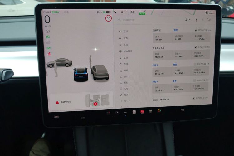 特斯拉 Model Y 2021款 标准续航后驱版中控内饰14