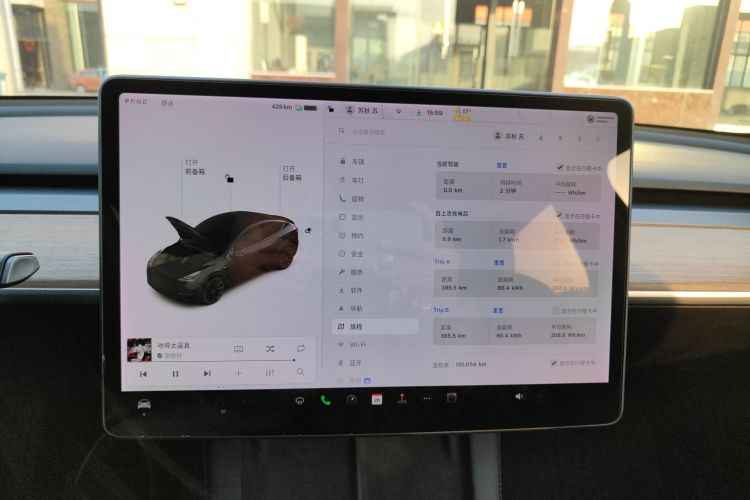 特斯拉 Model Y 2021款 长续航全轮驱动版中控内饰14