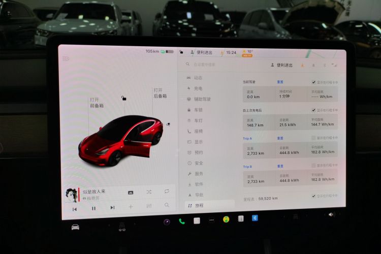 特斯拉 Model 3 2020款 改款 标准续航后驱升级版中控内饰14