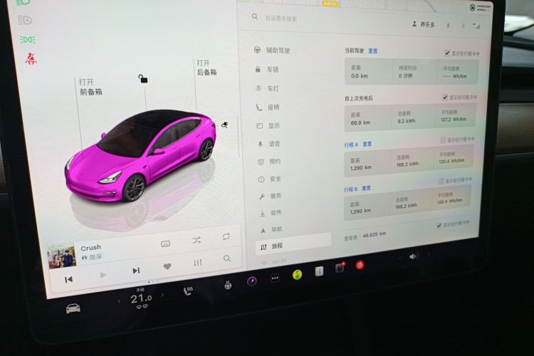 特斯拉 Model 3 2022款 后轮驱动版中控内饰14