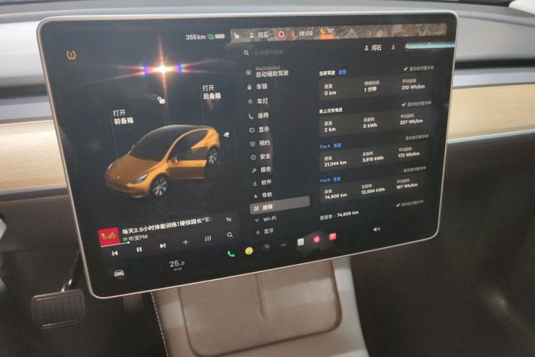 特斯拉 Model Y 2022款 改款 后轮驱动版中控内饰14
