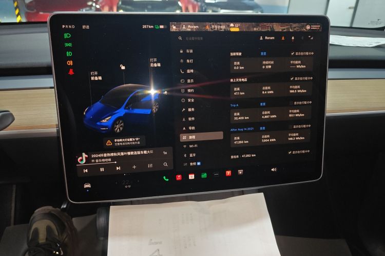 特斯拉 Model Y 2021款 长续航全轮驱动版 3D7中控内饰14