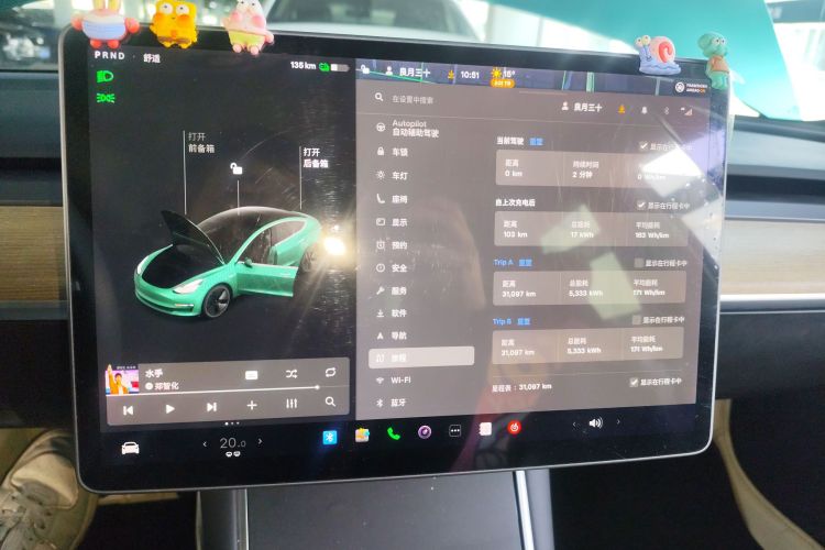 特斯拉 Model 3 2020款 标准续航后驱升级版中控内饰14