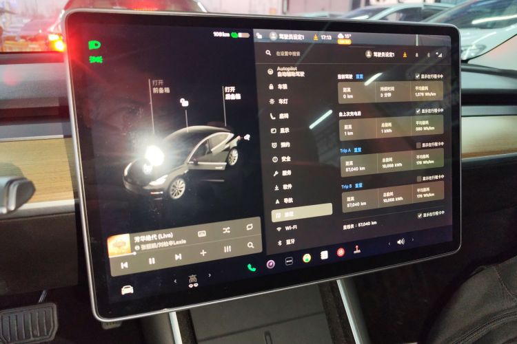 特斯拉 Model 3 2019款 标准续航后驱升级版中控内饰14