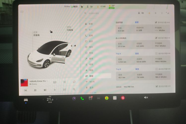 特斯拉 Model 3(进口) 2019款 Performance高性能全轮驱动版中控内饰14