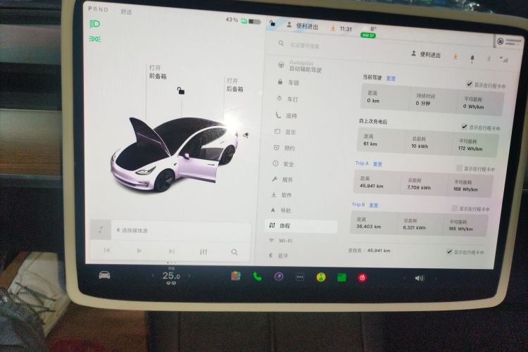 特斯拉 Model 3 2021款 标准续航后驱升级版 3D6中控内饰14