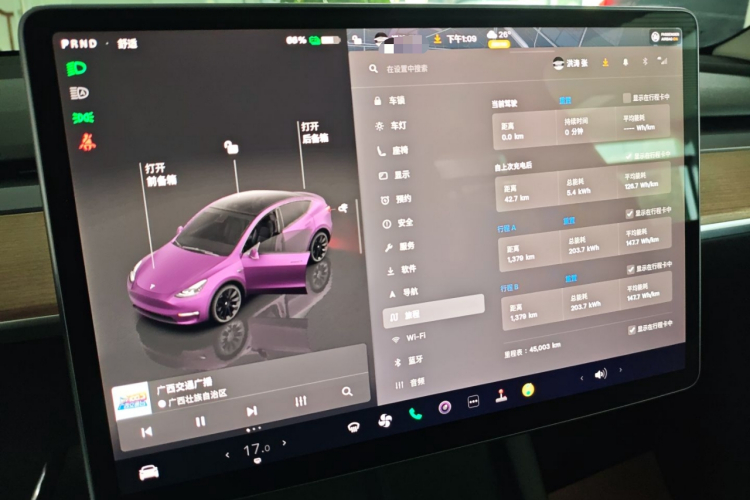 特斯拉 Model Y 2022款 长续航全轮驱动版中控内饰14